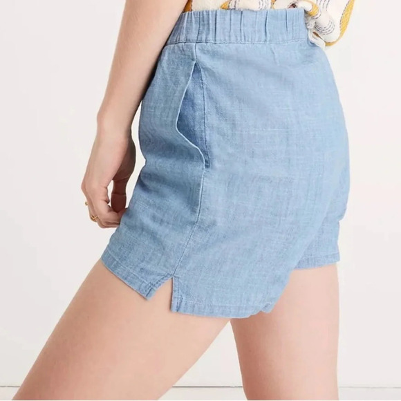 Madewell Women's Chambray Pull-On Shorts High Rise Light Blue Size Small - Picture 12 of 12